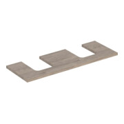 Geberit Plan de vasque One 135x3x47 cm, N ép./Mélaminé bois, AS 2 fois