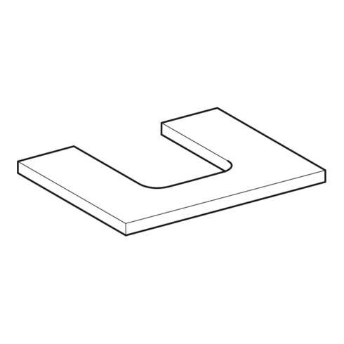 Geberit Plan de vasque One 60x3x47 cm, N ép./bois mélaminé, AS mit.