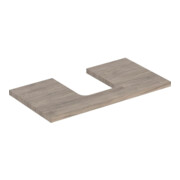 Geberit Plan de vasque One 75x3x47 cm, N ép./bois mélaminé, AS mit.