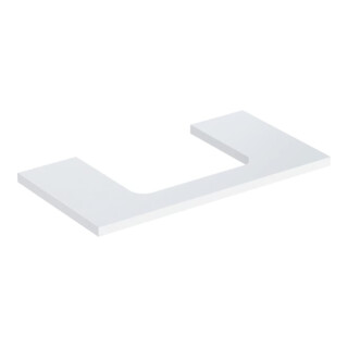 Geberit Plan de vasque One 90x3x47 cm, blanc laqué brillant, avec découpe