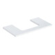 Geberit Plan de vasque One 90x3x47 cm, blanc laqué brillant, avec découpe-1