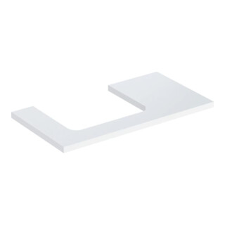 Geberit Plan de vasque One 90x3x47 cm, blanc laqué brillant, découpe à gauche
