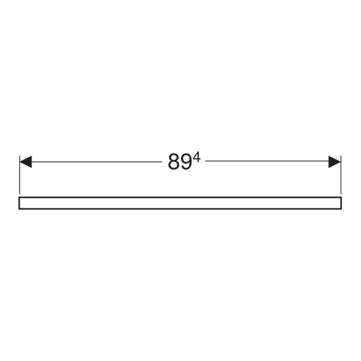 Geberit Plan de vasque One 90x3x47 cm, blanc laqué brillant, découpe à gauche
