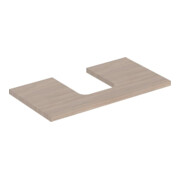 Geberit Plan de vasque One 90x3x47 cm, chêne/bois mélaminé, avec découpe