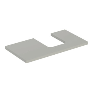 Geberit Plan de vasque One 90x3x47 cm, greige/laqué, découpe droite