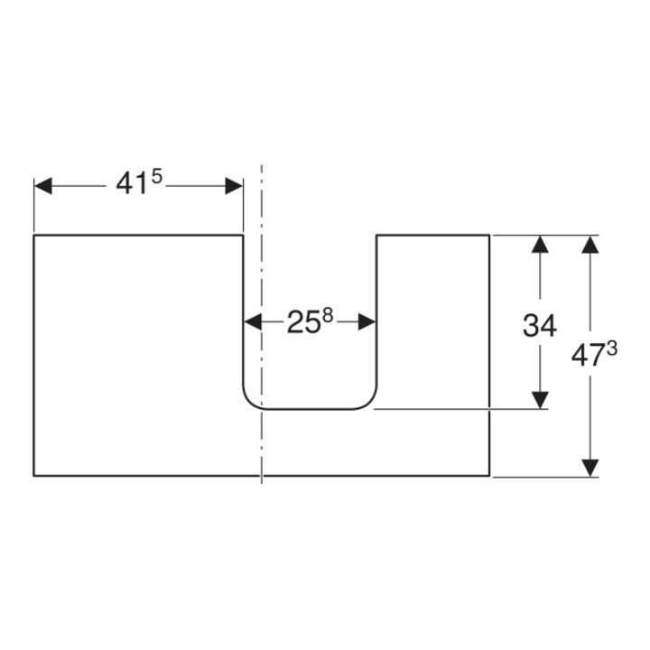 Geberit Plan de vasque One 90x3x47 cm, greige/laqué, découpe droite
