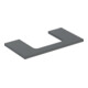 Geberit Plan de vasque One 90x3x47 cm, lave/laqué m, découpe incl.-1