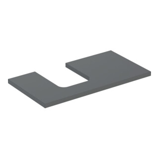 Geberit Plan de vasque One 90x3x47 cm, lave/laqué mat, découpe gauche