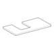 Geberit Plan de vasque One 90x3x47 cm, lave/laqué mat, découpe gauche-2