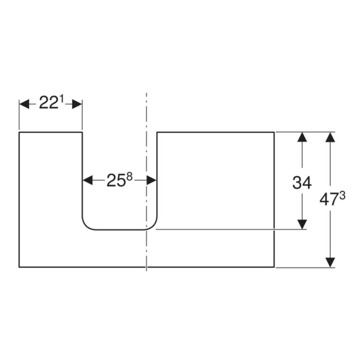 Geberit Plan de vasque One 90x3x47 cm, lave/laqué mat, découpe gauche
