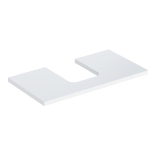 Geberit Plan de vasque One 90x3x47cm, blanc laqué brillant, avec découpe