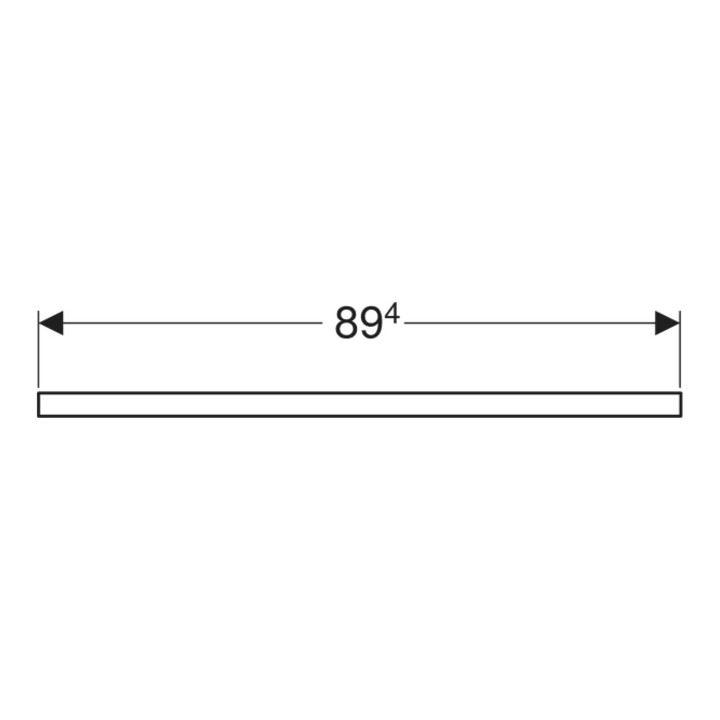 Geberit Plan de vasque One 90x3x47cm, blanc laqué brillant, avec découpe