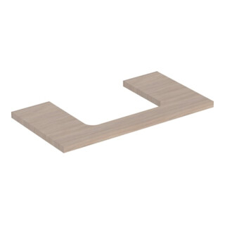 Geberit Plan de vasque One 90x3x47cm, chêne/bois Mela, avec découpe