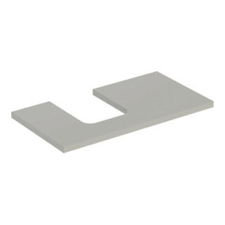 Geberit Plan de vasque One 90x3x47cm, greige/laqué, découpe gauche