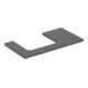 Geberit Plan de vasque One 90x3x47cm, lave/laqué mat, découpe à gauche-1