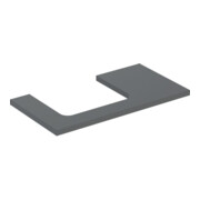 Geberit Plan de vasque One 90x3x47cm, lave/laqué mat, découpe à gauche