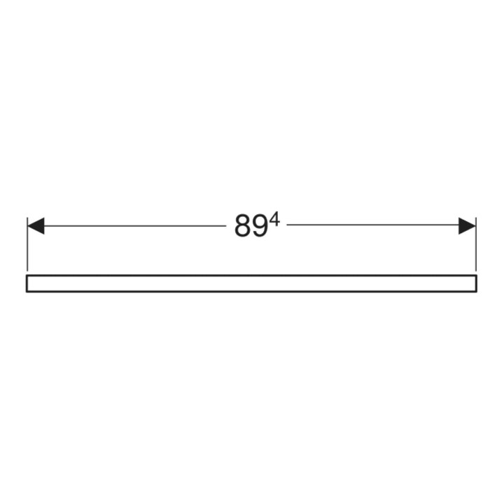 Geberit Plan de vasque One 90x3x47cm, lave/laqué mat, découpe à gauche