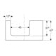 Geberit Plan de vasque One 90x3x47cm, lave/laqué mat, découpe à gauche
