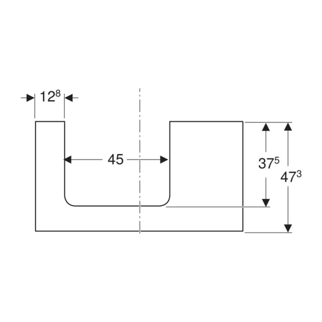 Geberit Plan de vasque One 90x3x47cm, lave/laqué mat, découpe à gauche