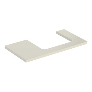 Geberit Plan de vasque One 90x3x47cm, sable-gris/l hg, découpe à droite
