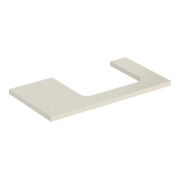 Geberit Plan de vasque One 90x3x47cm, sable-gris/l hg, découpe à droite