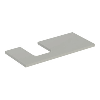 Geberit Plan vasque One 105x3x47 cm, greige/laqué m, AS gauche