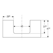 Geberit Plan vasque One 105x3x47 cm, greige/laqué m, AS mit.-2
