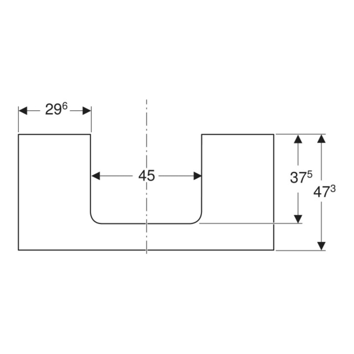 Geberit Plan vasque One 105x3x47 cm, greige/laqué m, AS mit.