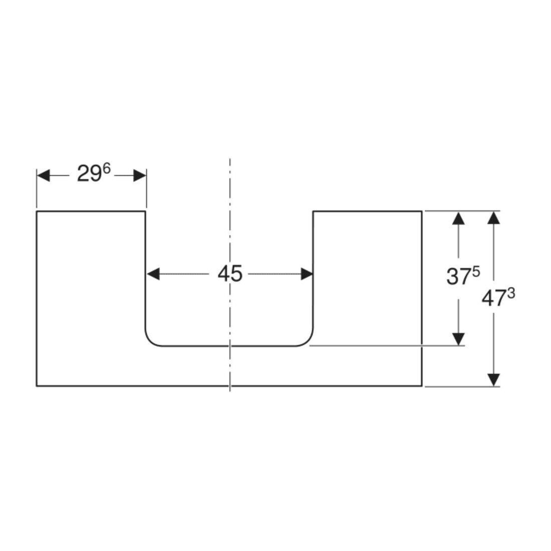 Geberit Plan vasque One 105x3x47 cm, greige/laqué m, AS mit.