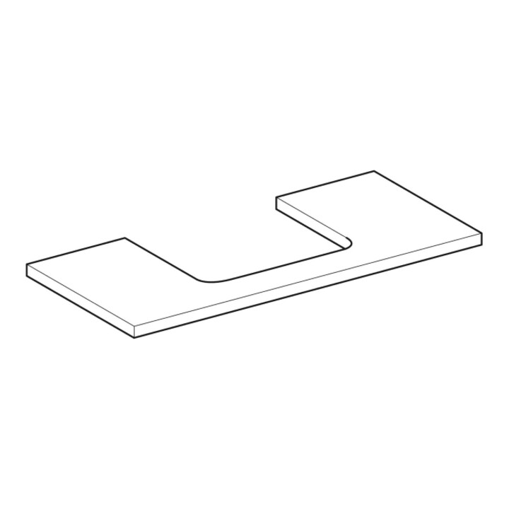 Geberit Plan vasque One 105x3x47 cm, greige/laqué m, AS mit.