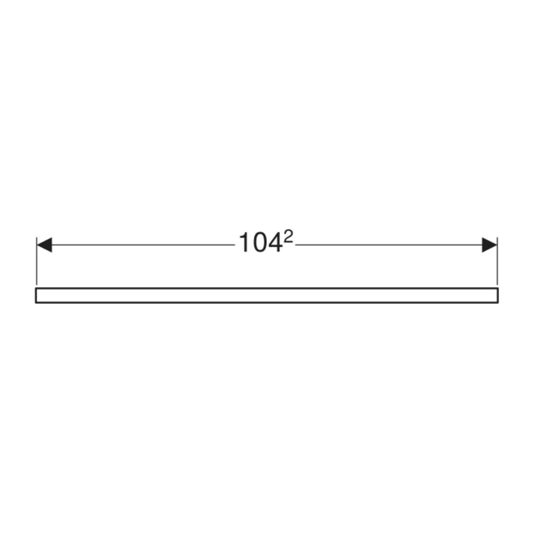 Geberit Plan vasque One 105x3x47 cm, greige/laqué m, AS mit.