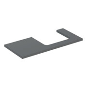 Geberit Plan vasque One 105x3x47 cm, lava/laqué ma, découpe à droite