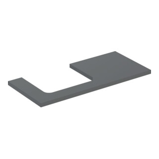 Geberit Plan vasque One 105x3x47cm, lava/laqué, découpe gauche
