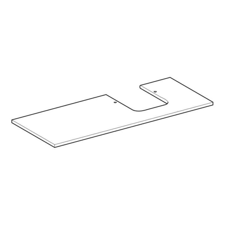 Geberit Plan vasque One 120x2x47 cm, AS R, SZ, marbre noir/mat