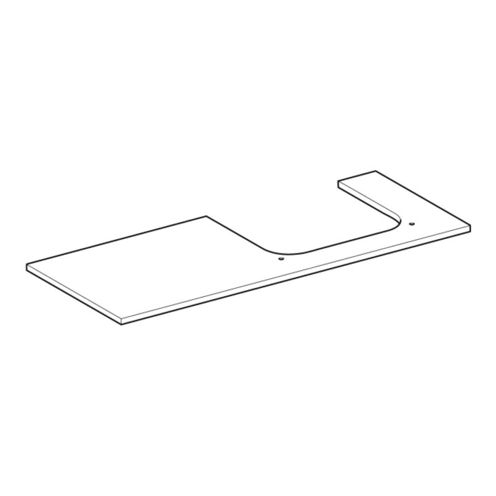 Geberit Plan Vasque One 120x2x47cm, AS dr, Pierre, Marbre bl/ma