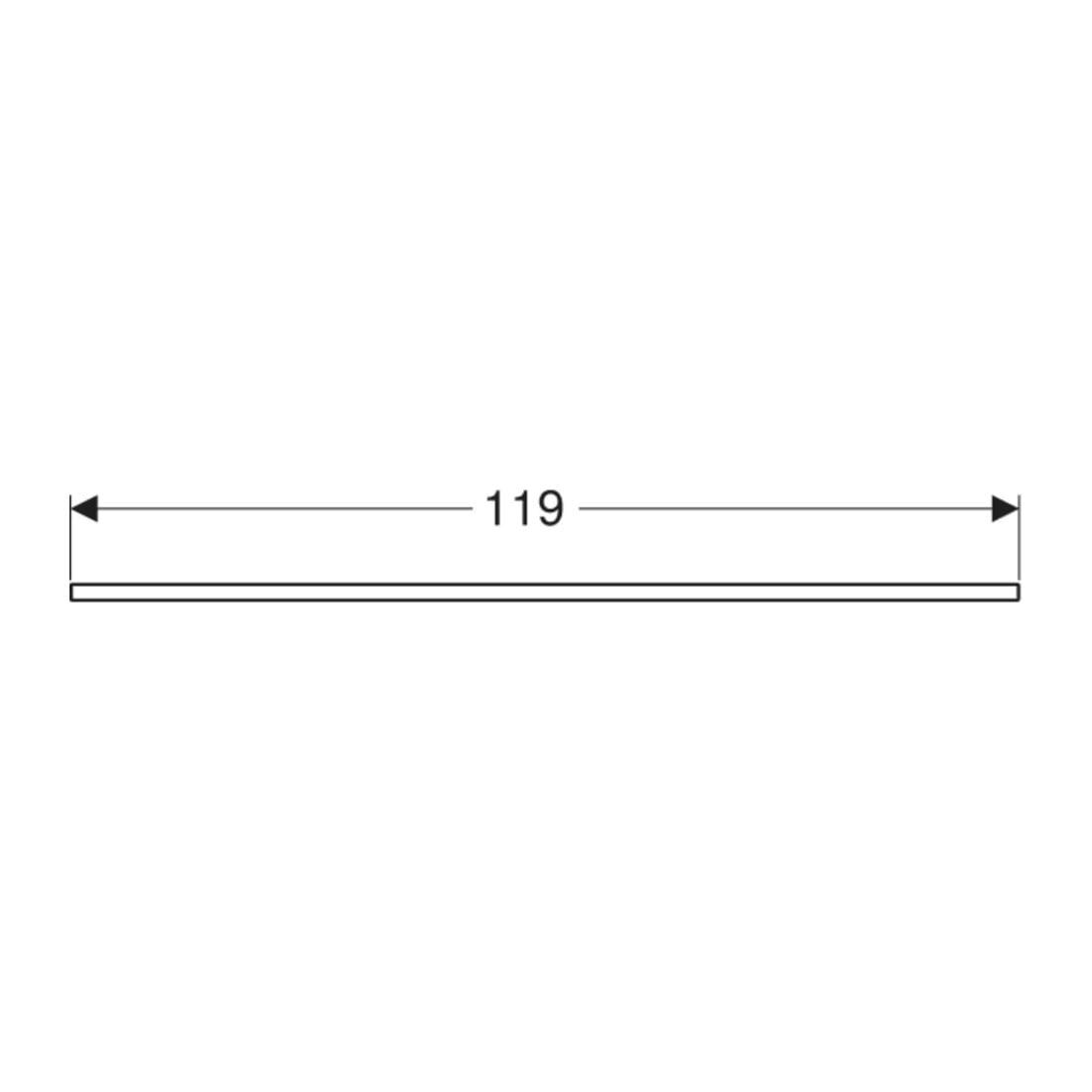 Geberit Plan Vasque One 120x2x47cm, AS dr, Pierre, Marbre bl/ma