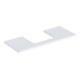 Geberit Plan vasque One 120x3x47 cm, blanc laqué, découpe centrale-1