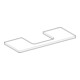 Geberit Plan vasque One 120x3x47 cm, blanc laqué, découpe centrale-2