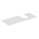 Geberit Plan vasque One 120x3x47 cm, blanc laqué, découpe droite-1