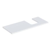Geberit Plan vasque One 120x3x47 cm, blanc laqué, découpe droite