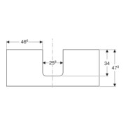 Geberit Plan vasque One 120x3x47 cm, greige/laqué m, AS mit.-4