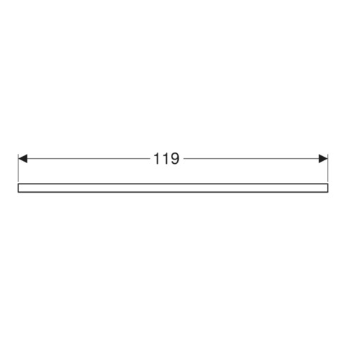 Geberit Plan vasque One 120x3x47 cm, greige/laqué m, AS mit.