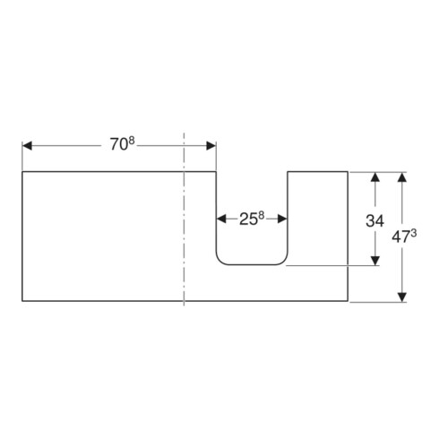 Geberit Plan vasque One 120x3x47 cm, greige/laqué m, AS re