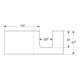 Geberit Plan vasque One 120x3x47 cm, greige/laqué m, AS re