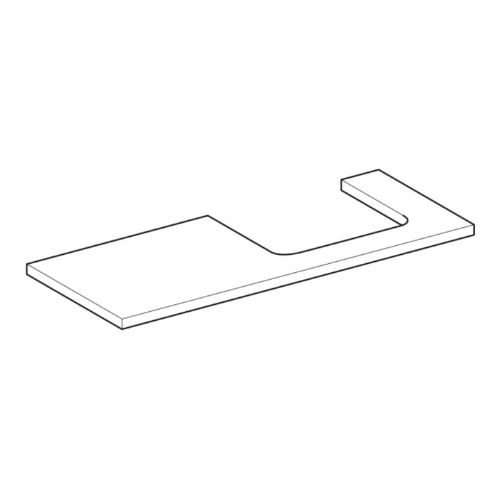 Geberit Plan vasque One 120x3x47 cm, greige/laqué m, AS re