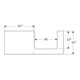 Geberit Plan vasque One 120x3x47 cm, greige/laqué m, AS re-4