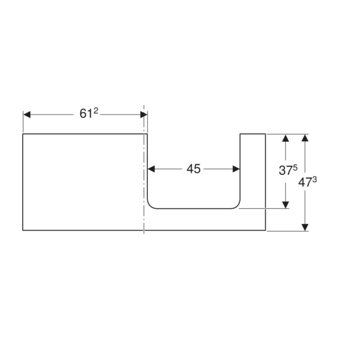 Geberit Plan vasque One 120x3x47 cm, greige/laqué m, AS re