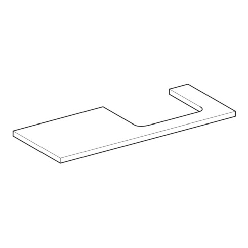 Geberit Plan vasque One 120x3x47 cm, greige/laqué m, AS re