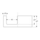 Geberit Plan vasque One 120x3x47 cm, lave/laqué mat, découpe à gauche