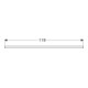Geberit Plan vasque One 120x3x47 cm, lave/laqué mat, découpe à gauche